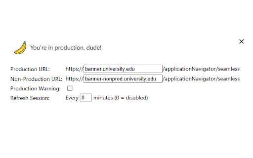 Youre in production, dude!  from Chrome web store to be run with OffiDocs Chromium online