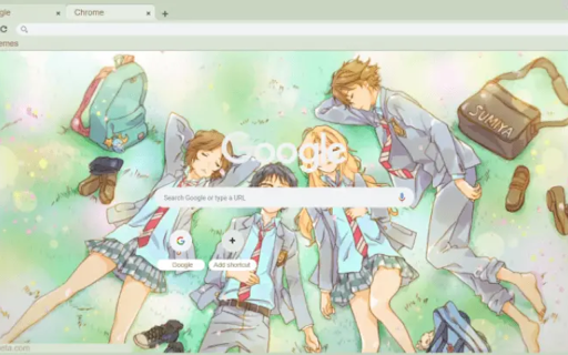 Your Lie in April theme  from Chrome web store to be run with OffiDocs Chromium online