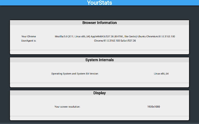 YourStats  from Chrome web store to be run with OffiDocs Chromium online