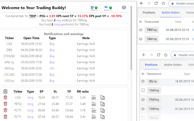 Your Trading Buddy  from Chrome web store to be run with OffiDocs Chromium online