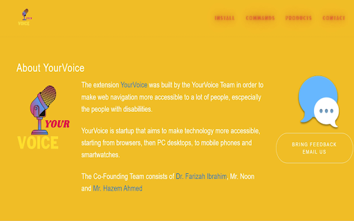 YourVoice Control Browser by Voice  from Chrome web store to be run with OffiDocs Chromium online