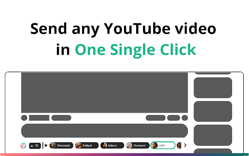 YouShare for YouTube™  from Chrome web store to be run with OffiDocs Chromium online