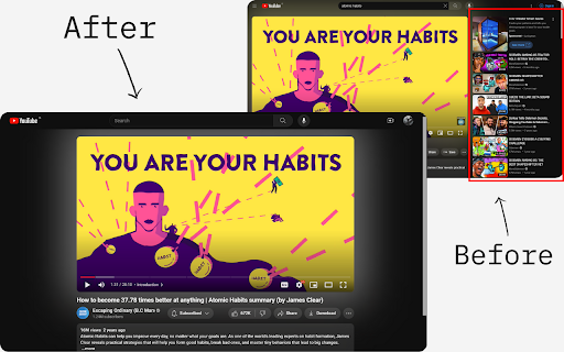 YouShield Remove YouTube Recommendations  from Chrome web store to be run with OffiDocs Chromium online