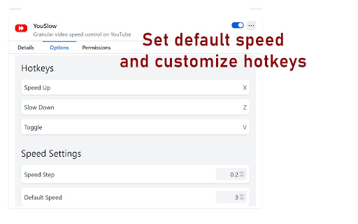 YouSlow  from Chrome web store to be run with OffiDocs Chromium online