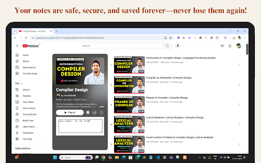 YouTag  from Chrome web store to be run with OffiDocs Chromium online