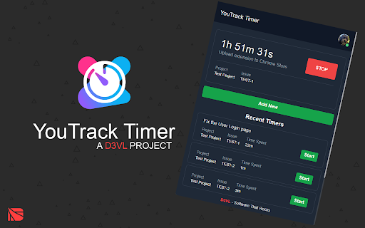 YouTrack Timer  from Chrome web store to be run with OffiDocs Chromium online