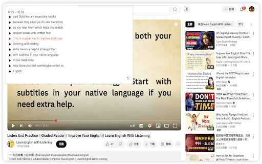 Youtube2Anki  from Chrome web store to be run with OffiDocs Chromium online