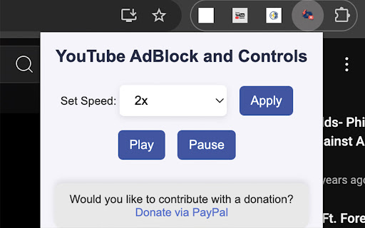 YouTube Ad Blocker Speed Control from Chrome web store to be run with OffiDocs Chromium online YouTube Ad Blocker Speed Control from Chrome web store to be run with OffiDocs Chromium online