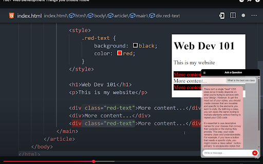 Youtube AI Learning Mode  from Chrome web store to be run with OffiDocs Chromium online