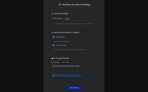 YouTube AI Search  from Chrome web store to be run with OffiDocs Chromium online