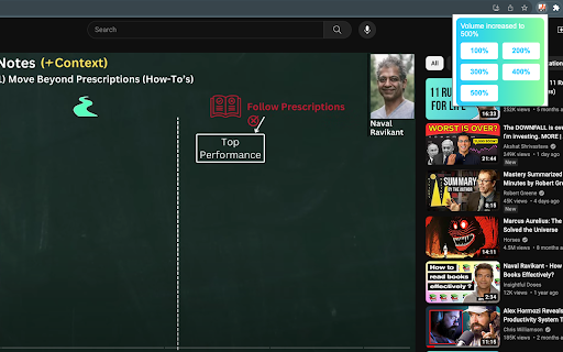 YouTube Audio Booster  from Chrome web store to be run with OffiDocs Chromium online