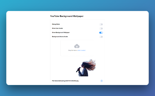 Youtube™ Background Wallpaper SetLoading  from Chrome web store to be run with OffiDocs Chromium online
