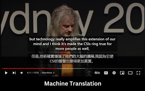 Youtube Bilingual Subtitles  from Chrome web store to be run with OffiDocs Chromium online