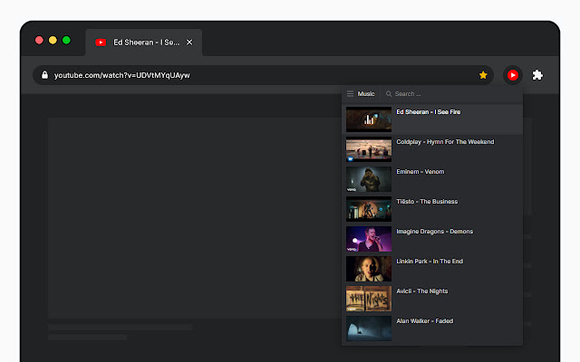 YouTube Bookmarks  from Chrome web store to be run with OffiDocs Chromium online