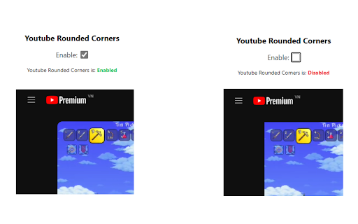 Youtube Border  from Chrome web store to be run with OffiDocs Chromium online
