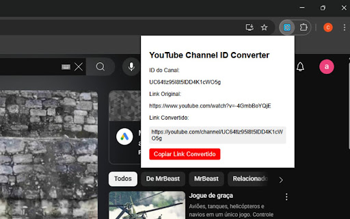 YouTube Channel ID Converter from Chrome web store to be run with OffiDocs Chromium online YouTube Channel ID Converter from Chrome web store to be run with OffiDocs Chromium online