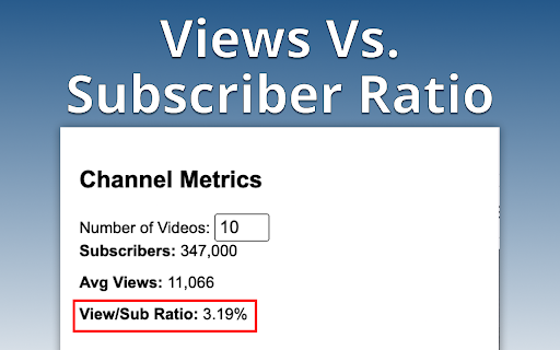 YouTube Channel Metrics  from Chrome web store to be run with OffiDocs Chromium online