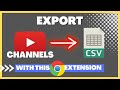 Канали Youtube до CSV із веб-магазину Chrome для запуску за допомогою OffiDocs Chromium онлайн