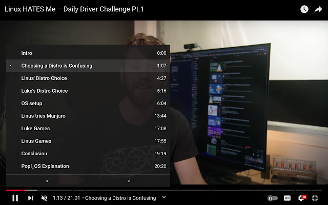 YouTube Chapters In Player  from Chrome web store to be run with OffiDocs Chromium online