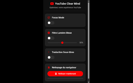 YouTube Clear Mind Pro  from Chrome web store to be run with OffiDocs Chromium online