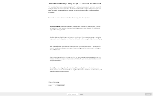 YouTube Clickbait Decoder  Video Summarizer  from Chrome web store to be run with OffiDocs Chromium online
