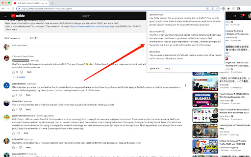 YouTube Comment Export  from Chrome web store to be run with OffiDocs Chromium online