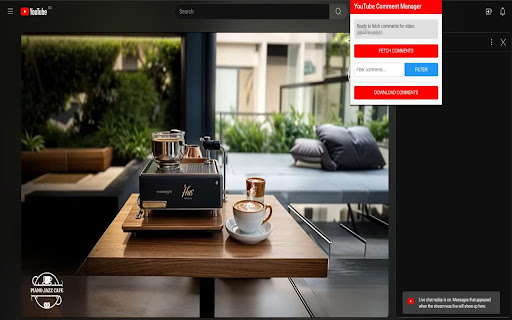 YouTube Comment Fetcher  from Chrome web store to be run with OffiDocs Chromium online