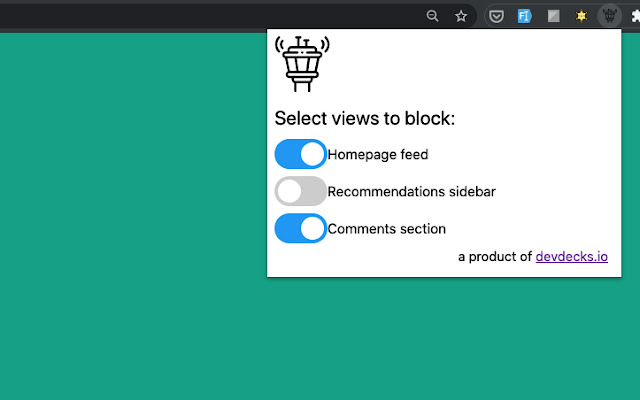 YouTube Control Tower  from Chrome web store to be run with OffiDocs Chromium online