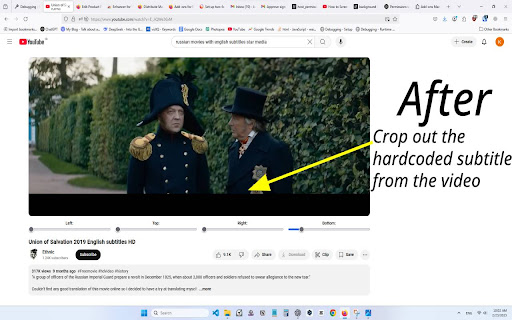 Youtube Crop  from Chrome web store to be run with OffiDocs Chromium online
