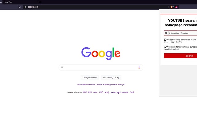 Youtube custom search  from Chrome web store to be run with OffiDocs Chromium online