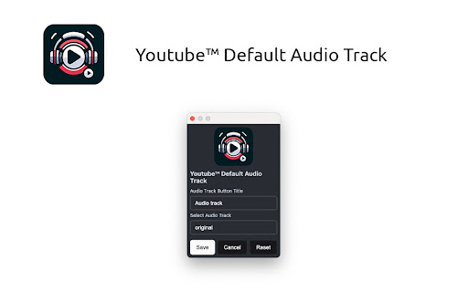 Youtube™ Default Audio Track  from Chrome web store to be run with OffiDocs Chromium online