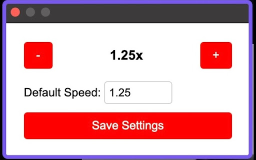 YouTube Default Speed  from Chrome web store to be run with OffiDocs Chromium online