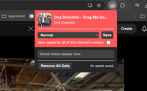 Youtube Default Video Speed  from Chrome web store to be run with OffiDocs Chromium online
