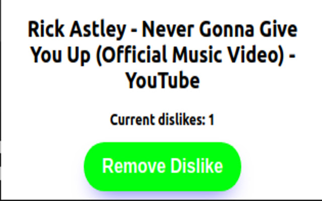 YouTube Dislike Extension  from Chrome web store to be run with OffiDocs Chromium online