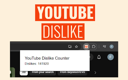 Youtube Dislike Extension With Popup  from Chrome web store to be run with OffiDocs Chromium online