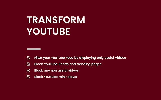 YouTube Entertainment Blocker  from Chrome web store to be run with OffiDocs Chromium online