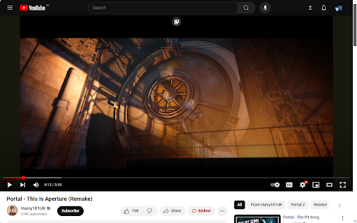 YouTube Focused Experience  from Chrome web store to be run with OffiDocs Chromium online