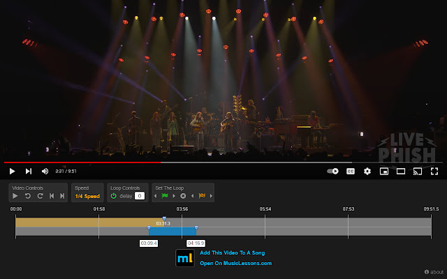 YouTube for Musicians  from Chrome web store to be run with OffiDocs Chromium online