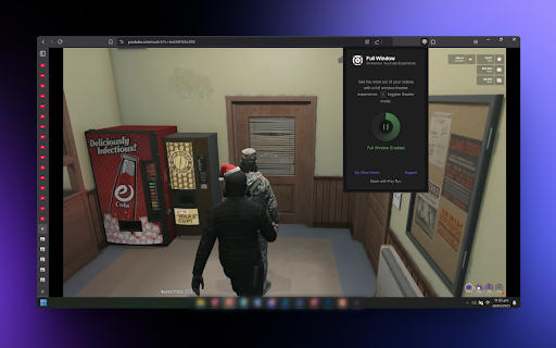 YouTube Full Window  from Chrome web store to be run with OffiDocs Chromium online