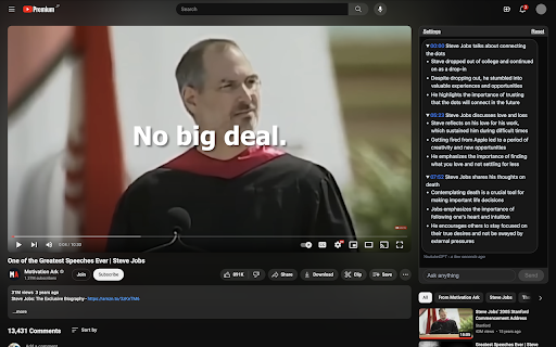 YouTubeGPT  from Chrome web store to be run with OffiDocs Chromium online