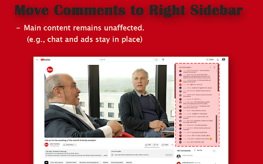 YouTube Layout Customizer  from Chrome web store to be run with OffiDocs Chromium online