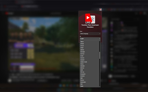 YouTube Livestream Chat Translator  from Chrome web store to be run with OffiDocs Chromium online