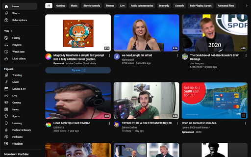 YouTube Long  from Chrome web store to be run with OffiDocs Chromium online