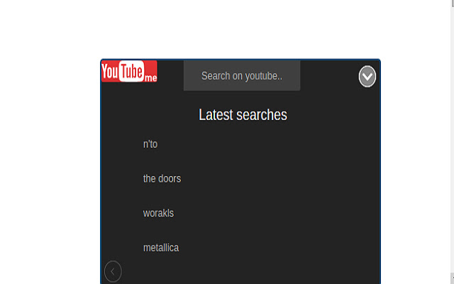 youtubeMe : popup for Youtube™  from Chrome web store to be run with OffiDocs Chromium online