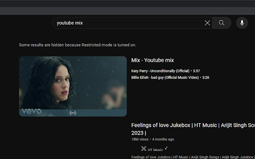 YouTube Mix Blocker  from Chrome web store to be run with OffiDocs Chromium online