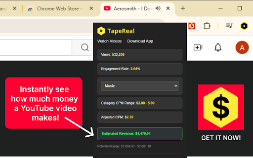 YouTube Monetization Calculator  from Chrome web store to be run with OffiDocs Chromium online