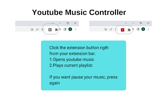 YouTube Music Controller  from Chrome web store to be run with OffiDocs Chromium online