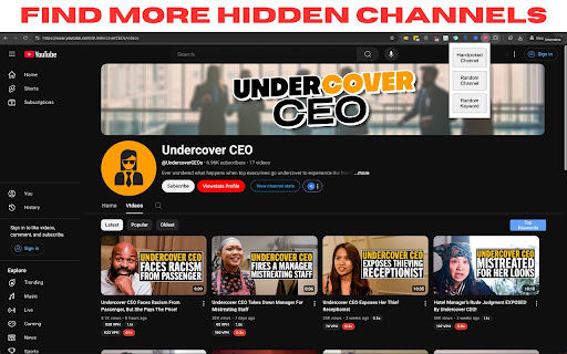YouTube Ninja  from Chrome web store to be run with OffiDocs Chromium online