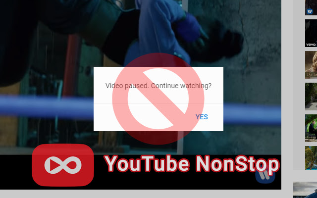 YouTube NonStop  from Chrome web store to be run with OffiDocs Chromium online
