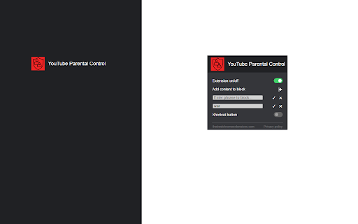 YouTube Parental Control Block any content!  from Chrome web store to be run with OffiDocs Chromium online